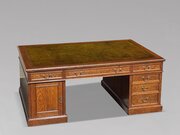 Large 19th C Oak Partners Desk