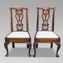 Pair of 18th C Georgian Oak Side Chairs