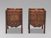 Pair Of 18th C Mahogany Bedside Commodes