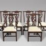 Set of 6 Chippendale Mahogany Dining Chairs