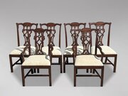 Set Of 6 Chippendale Mahogany Dining Chairs