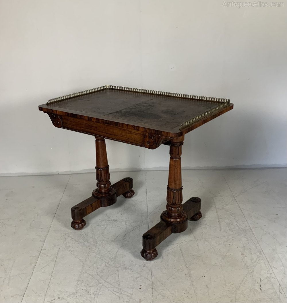 Rosewood Library Writing Table Antiques Atlas