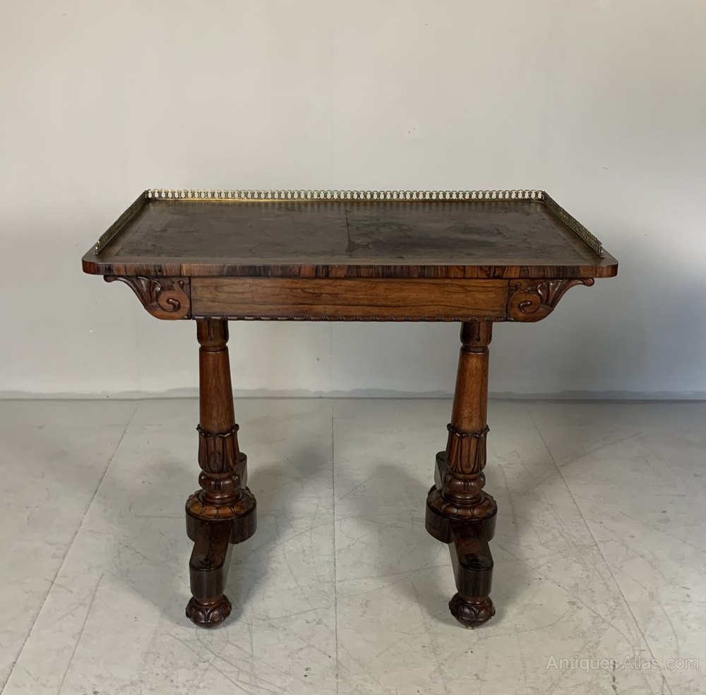 Rosewood Library Writing Table Antiques Atlas