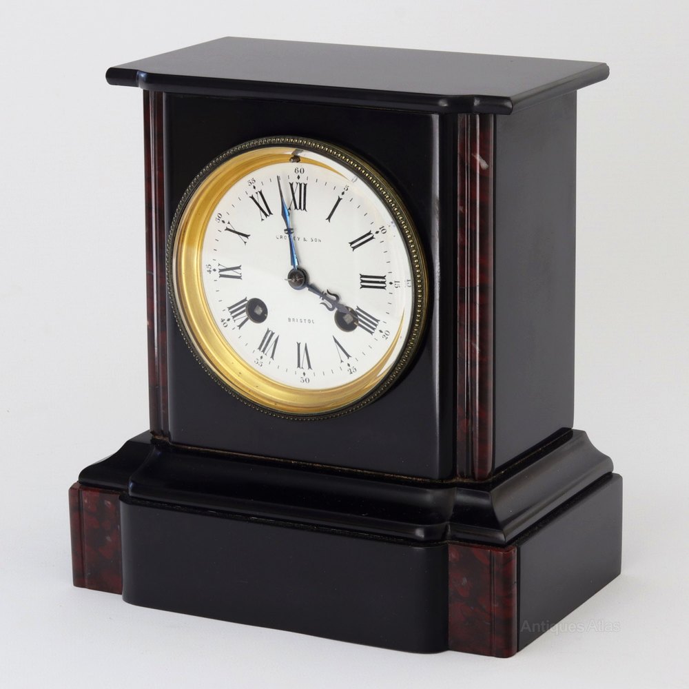 Lot Marble Mantle Clock With Pendulum And Key, A Wooden, 51% OFF