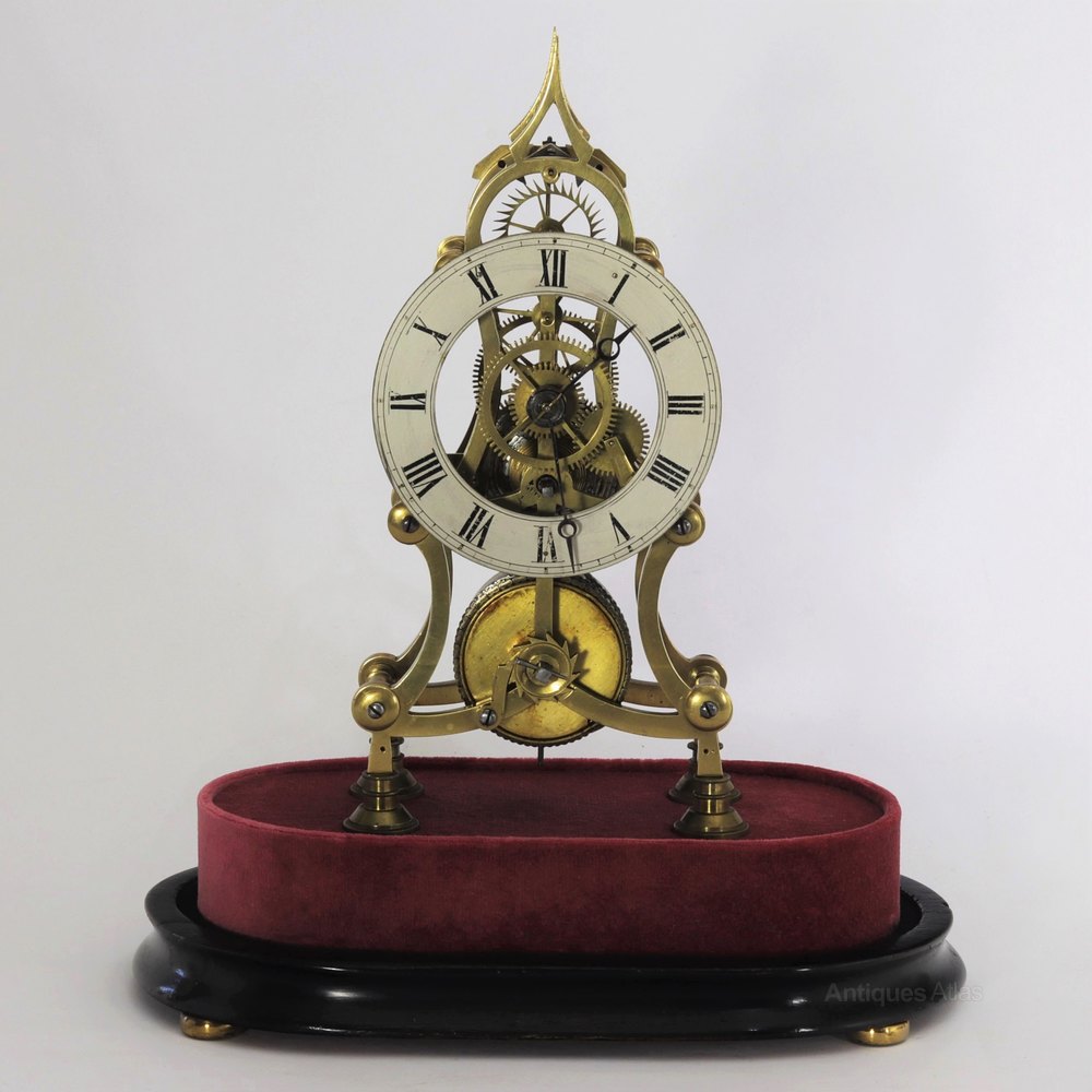 Antiques Atlas Victorian Skeleton Mantel Clock With Dome C.1870