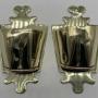 A Pair Of Decorative Brass Wall Flower Holders