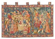 Medieval Harvest Tapestry Wall Hanging – Grape Harvest 