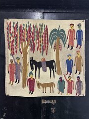 Mid-20th Century Egyptian Folk Tapestry – Village 