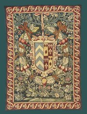 Vintage Heraldic Tapestry Panel – European, 20th C