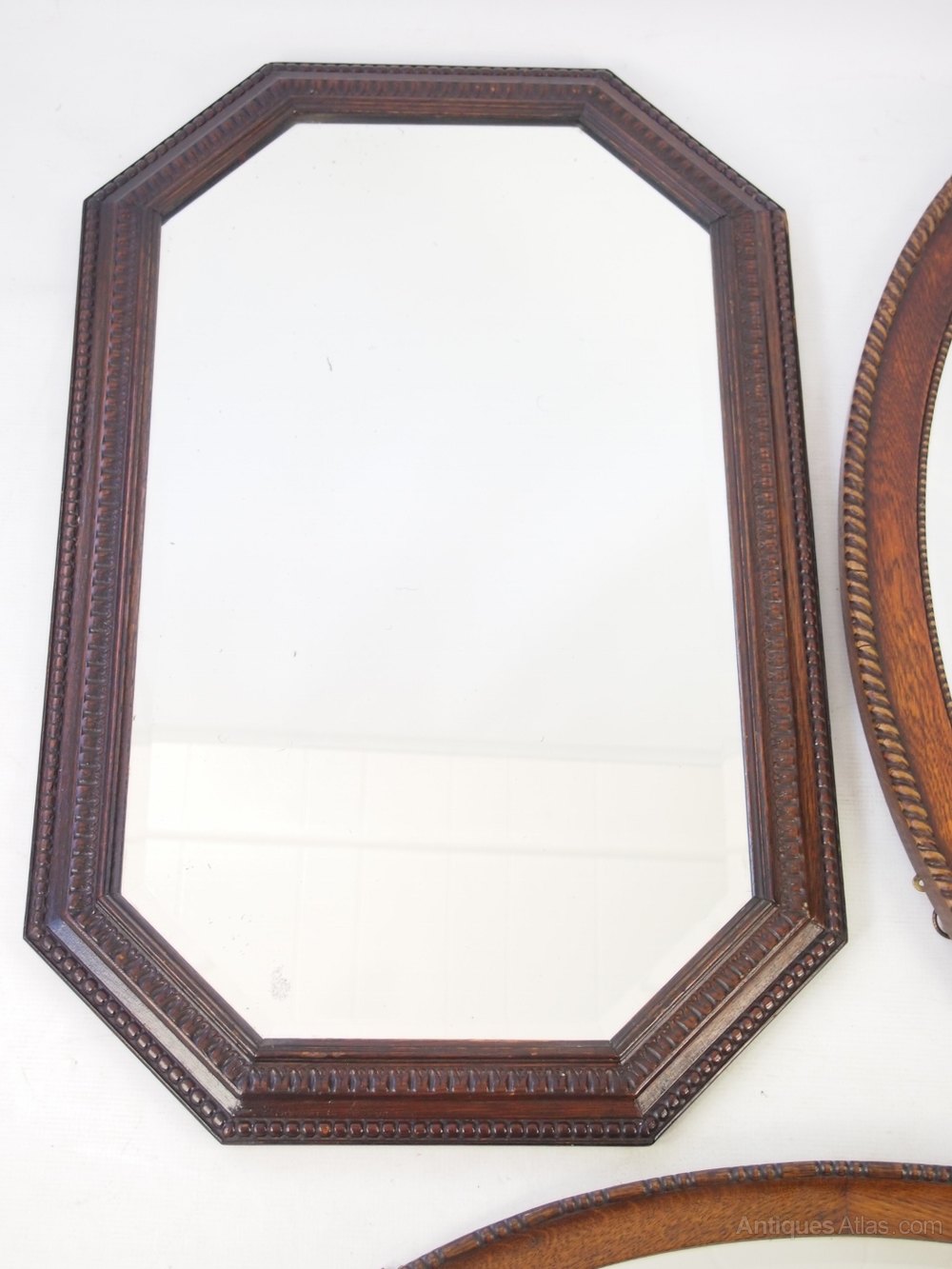 Antiques Atlas 3 Vintage Oak Framed Wall Mirrors