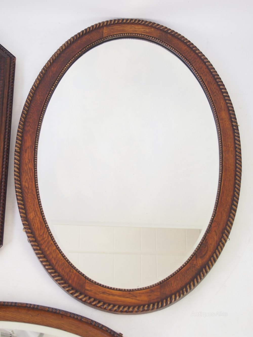 Antiques Atlas 3 Vintage Oak Framed Wall Mirrors
