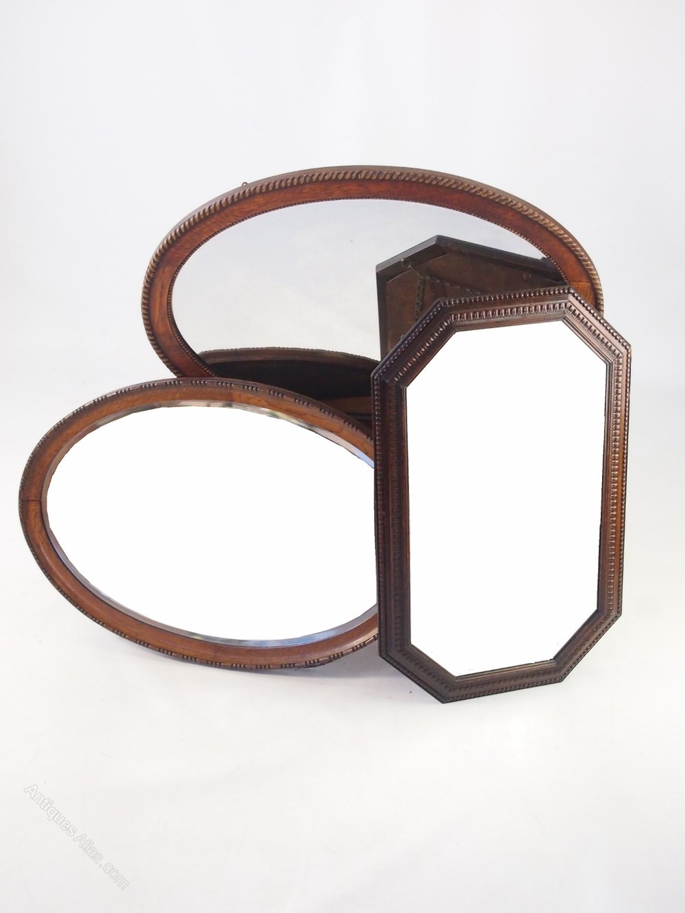 Antiques Atlas 3 Vintage Oak Framed Wall Mirrors