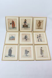 9 Antique Georgian Etchings Robert Dighton Prints