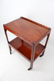 Antique Mahogany Two Tier Drinks Trolley Buffet
