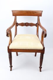Antique Regency Mahogany Carver Chair / Desk Chair