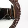 Antique Victorian Carved Oak Oval Mirror  wall mirror