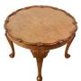 Antique Walnut Circular Pie Crust Coffee Table