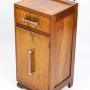 Art Deco Burr Walnut Bedside Cabinet / Cupboard
