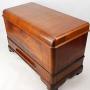 Art Deco Cedar Lined Walnut Blanket Chest  Storage Trunk  heirloom chest