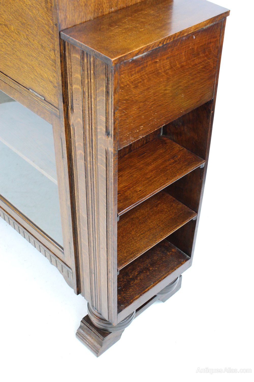 Art Deco Oak Bureau With Bookcase Sides Antiques Atlas