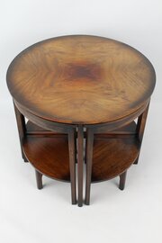 Art Deco Quartetto Nest Of 4 Mahogany Tables
