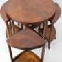 Art Deco Quartetto Nest of Walnut Coffee Tables  nesting tables