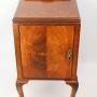 Burr Walnut Bedside Cabinet Pot Cupboard
