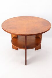 Circular Art Deco Oak Coffee Table