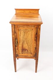 Edwardian Burr Walnut Maple & Co Bedside Cabinet