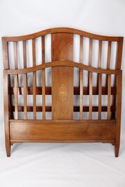 Edwardian Mahogany Inlaid Double Bed Vono Bedstead