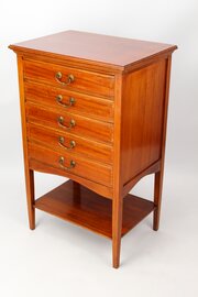 Edwardian Mahogany Music Chest / Filing Cabinet