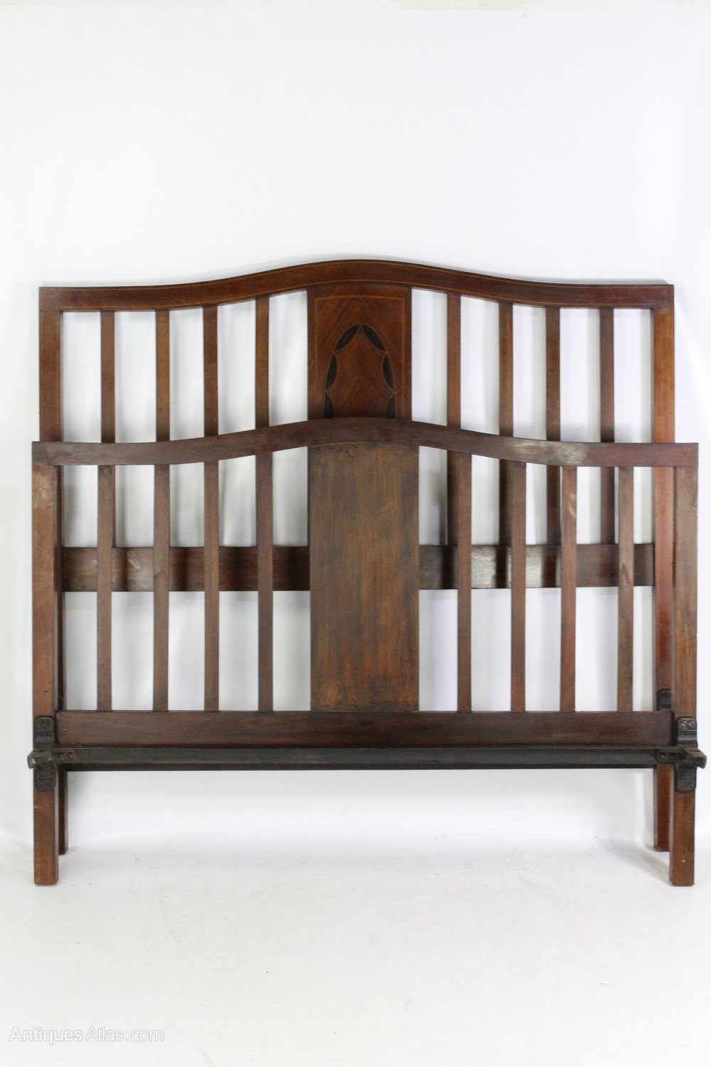 Edwardian Mahogany & Inlaid Double Bed Antiques Atlas