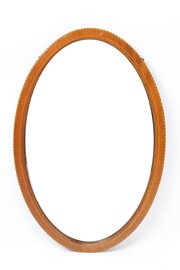 Edwardian Mahogany & Inlaid Oval Mirror