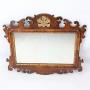 George II Walnut Chippendale Fretwork Wall Mirror