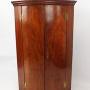 Georgian Mahogany Bow Front Corner Cupboard