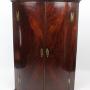 Georgian Mahogany Bow Front Corner Cupboard