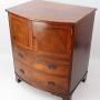 Antique Georgian Mahogany Bow Front Side Cabinet  Commode