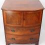 Georgian Mahogany Bow Front Side Cabinet Commode