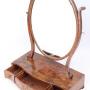 Georgian Mahogany  Inlaid Oval Dressing Table Mirror  toilet mirror