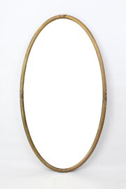Large 4ft Antique Victorian Oval Gilt Mirror