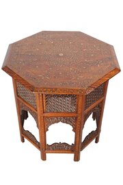 Large Antique Anglo Indian Octagonal Coffee Table