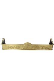 Large Victorian Brass Neoclassical Fire Fender