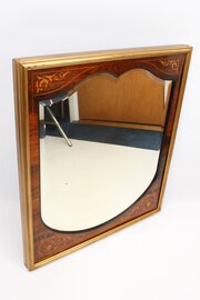 Large Victorian Inlaid & Gilt Rosewood Wall Mirror