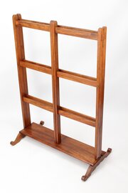 Large Victorian Mahogany Folding Cheval Towel Rail