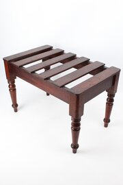 Large Victorian Mahogany Luggage Stand Suitcase Rack