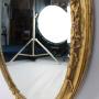 Large Victorian Oval Gilt Mirror  wall mirror