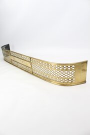 Long Georgian Pierced Engraved Brass Fire Fender