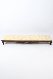 Long Victorian Oak Footstool / Fender Stool