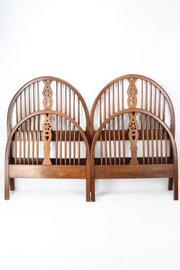 Pair Antique Arts & Crafts Oak Single Beds Heals