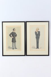 Pair Antique Vanity Fair Spy Prints